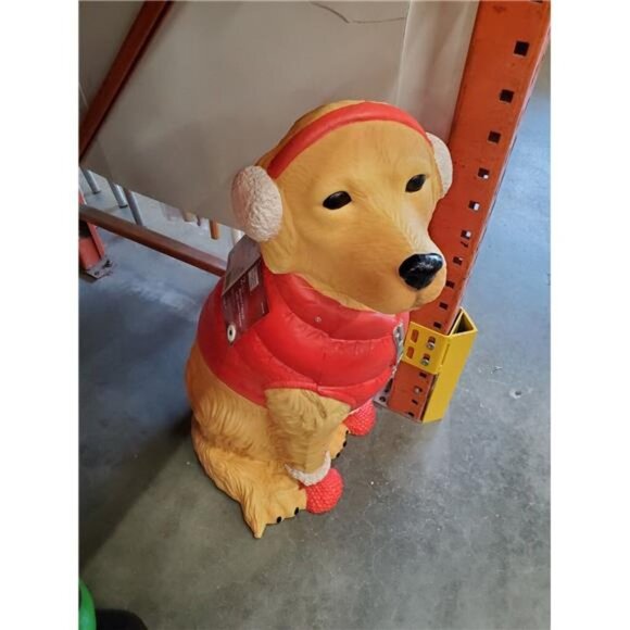 Christmas Golden Retriever wit Light-Up Blow Mold Decor 2.5 Ft IN-door /Outdoor - Picture 1 of 4
